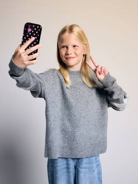 Girls-Cardigans, Jumpers & Sweatshirts-Jumpers-Long-sleeved knit jumper for girls