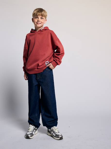 Hooded sweatshirt for boys tomato red - vertbaudet enfant 