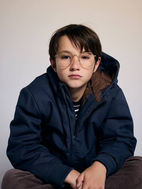 Canvas Jacket, JONEN caramel+slate grey - vertbaudet enfant 