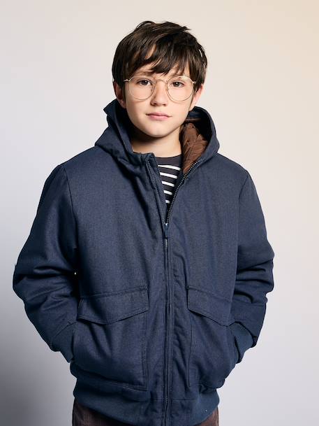 Canvas Jacket, JONEN caramel+slate grey - vertbaudet enfant 