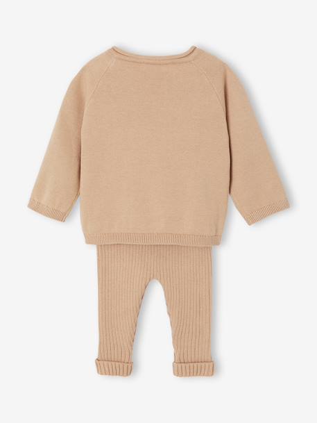 Newborn jumper and trousers set beige - vertbaudet enfant 