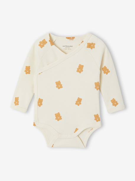 Pack of 5 long-sleeved bodysuits for newborns beige - vertbaudet enfant 