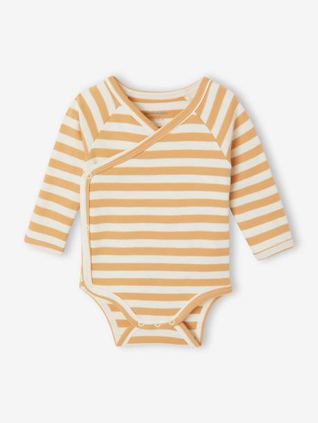 Pack of 5 long-sleeved bodysuits for newborns beige - vertbaudet enfant 