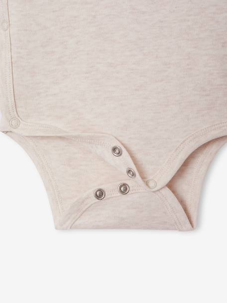 Pack of 5 long-sleeved bodysuits for newborns beige - vertbaudet enfant 