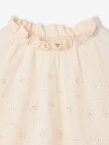 Long-sleeved blouse for girls ecru - vertbaudet enfant 