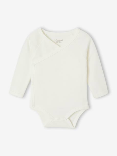 Pack of 5 long-sleeved bodysuits for newborns beige - vertbaudet enfant 
