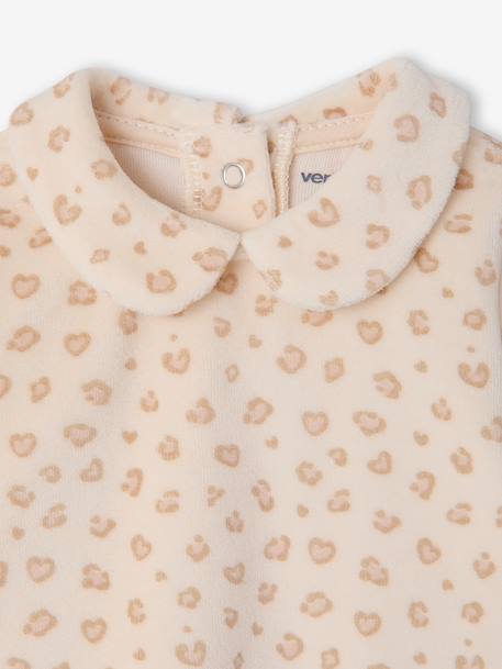 Lot de 2 pyjamas bébé fille ouverture dos beige chiné - vertbaudet enfant 