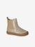 Leather Zipped & Elasticated Chelsea Boots for Babies dark brown+golden yellow+navy blue+old rose - vertbaudet enfant 