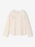 Long-sleeved T-shirt with rhinestone detail for girls ecru - vertbaudet enfant 