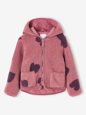 -Veste fille sherpa motifs