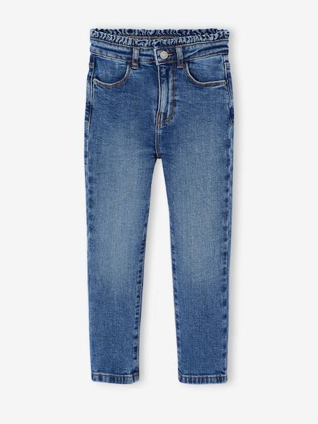 Jean slim fille morpho médium bleu clair+bleu moyen - vertbaudet enfant 