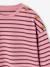 Striped long-sleeved T-shirt for girls mauve+navy blue+sweet pink - vertbaudet enfant 