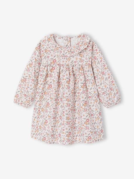 Coffret bébé robe + gilet + bandeau vanille+vieux rose - vertbaudet enfant 
