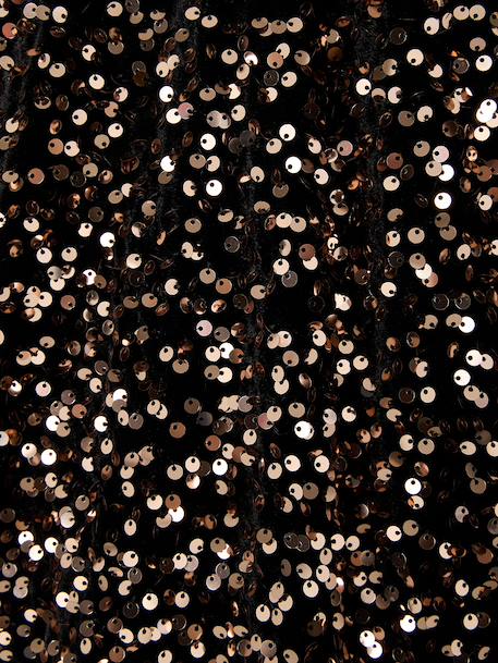 Robe fille à sequins chocolat - vertbaudet enfant 