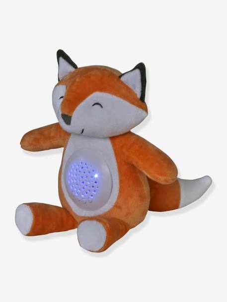 Veilleuse Peluche projecteur d'étoiles bleu jean+dinosaure+gris+jaune d'or+orange - vertbaudet enfant 