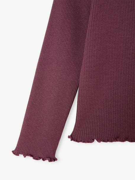 Sous-pull fille tricot prune+taupe - vertbaudet enfant 