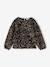 Sequin sweatshirt for girls chocolate - vertbaudet enfant 
