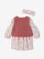 Coffret bébé robe + gilet + bandeau vanille+vieux rose - vertbaudet enfant 