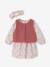 Baby dress + cardigan + band for head accessories for hair set old rose+vanilla - vertbaudet enfant 