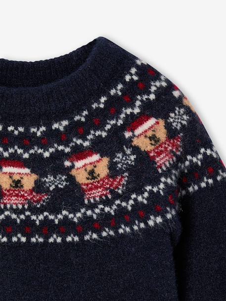 Pull jacquard bébé garçon manches longues marine - vertbaudet enfant 