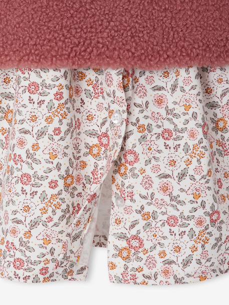 Coffret bébé robe + gilet + bandeau vanille+vieux rose - vertbaudet enfant 