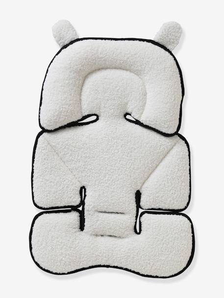 Dual Fabric Reducer Cushion for Pushchair White - vertbaudet enfant 