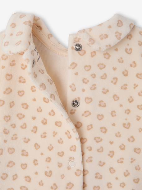 Lot de 2 pyjamas bébé fille ouverture dos beige chiné - vertbaudet enfant 