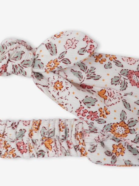 Baby dress + cardigan + band for head accessories for hair set old rose+vanilla - vertbaudet enfant 