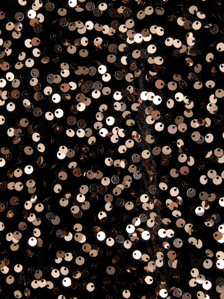Sequin sweatshirt for girls chocolate - vertbaudet enfant 