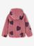 Girls' floral pop hooded sherpa jacket ecru+mauve+vanilla - vertbaudet enfant 