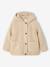 Hooded sherpa coat for girls ecru - vertbaudet enfant 