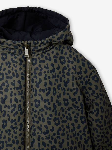 Reversible parka for kids khaki - vertbaudet enfant 