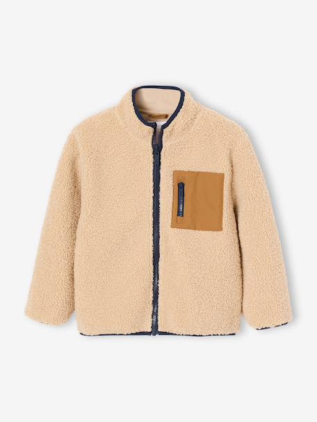 3-in-1 parka with removable inner jacket for boys pecan nut+slate blue - vertbaudet enfant 