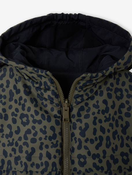Reversible parka for kids khaki - vertbaudet enfant 