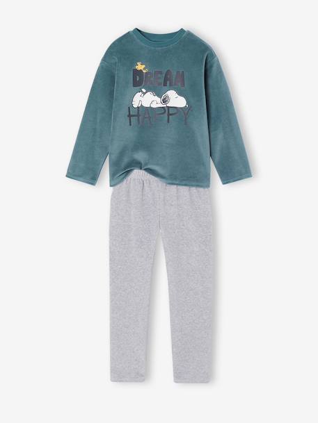 Snoopy velour pyjamas for boys aqua green - vertbaudet enfant 