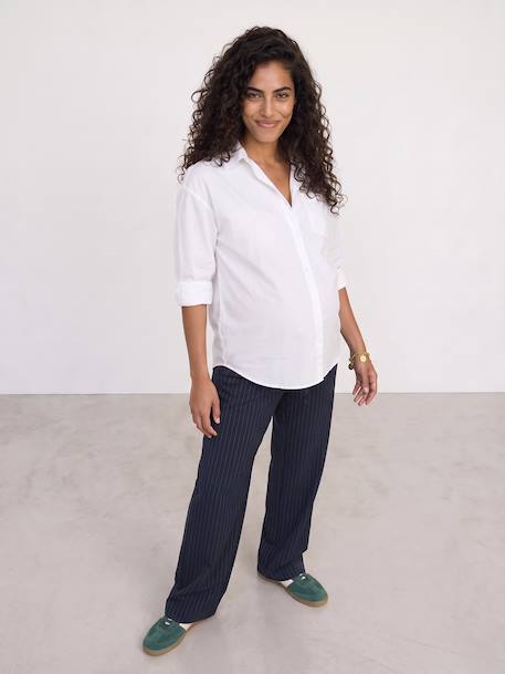 Maternity trousers with belly band navy blue - vertbaudet enfant 