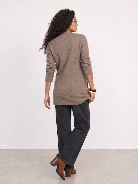 Maternity and nursing wrap cardigan taupe - vertbaudet enfant 