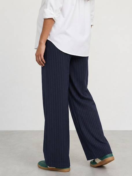 Maternity trousers with belly band navy blue - vertbaudet enfant 
