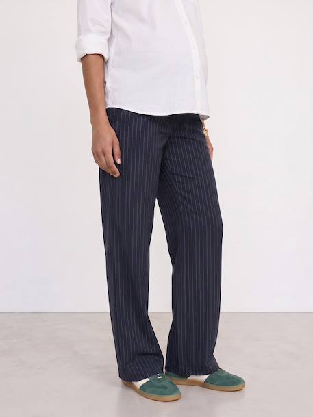 Maternity trousers with belly band navy blue - vertbaudet enfant 