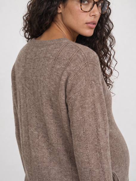 Maternity and nursing wrap cardigan taupe - vertbaudet enfant 