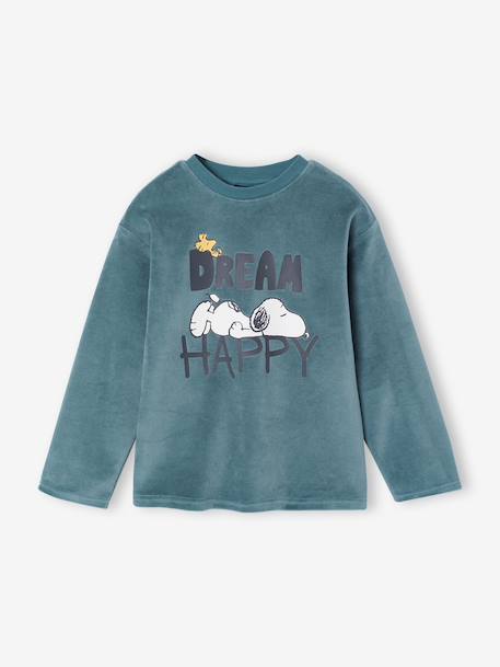 Snoopy velour pyjamas for boys aqua green - vertbaudet enfant 