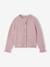 Long-sleeved cardigan for girls olive+pale pink - vertbaudet enfant 