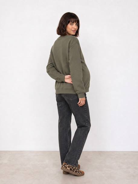 Sweat grossesse et allaitement khaki - vertbaudet enfant 