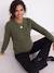 Maternity and nursing jumper bordeaux red+khaki - vertbaudet enfant 
