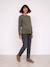 Maternity and nursing sweatshirt khaki - vertbaudet enfant 