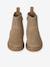 Boots enfant garçon cuir zippées et élastiquées beige+marine - vertbaudet enfant 