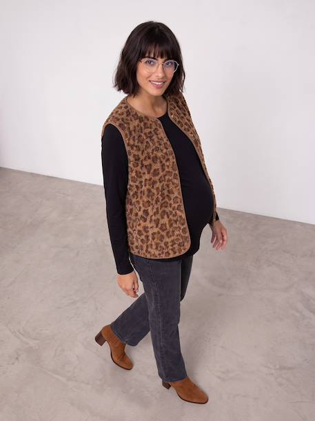 Gilet grossesse et allaitement marron - vertbaudet enfant 