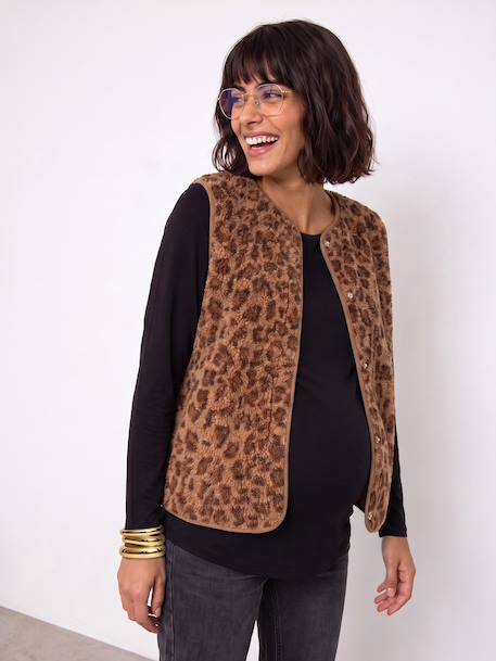Maternity and nursing cardigan brown - vertbaudet enfant 