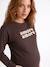 T-shirt grossesse manches longues chocolat - vertbaudet enfant 
