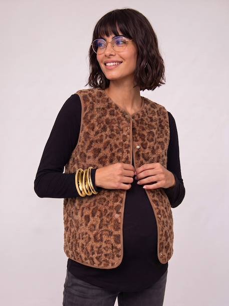 Maternity and nursing cardigan brown - vertbaudet enfant 